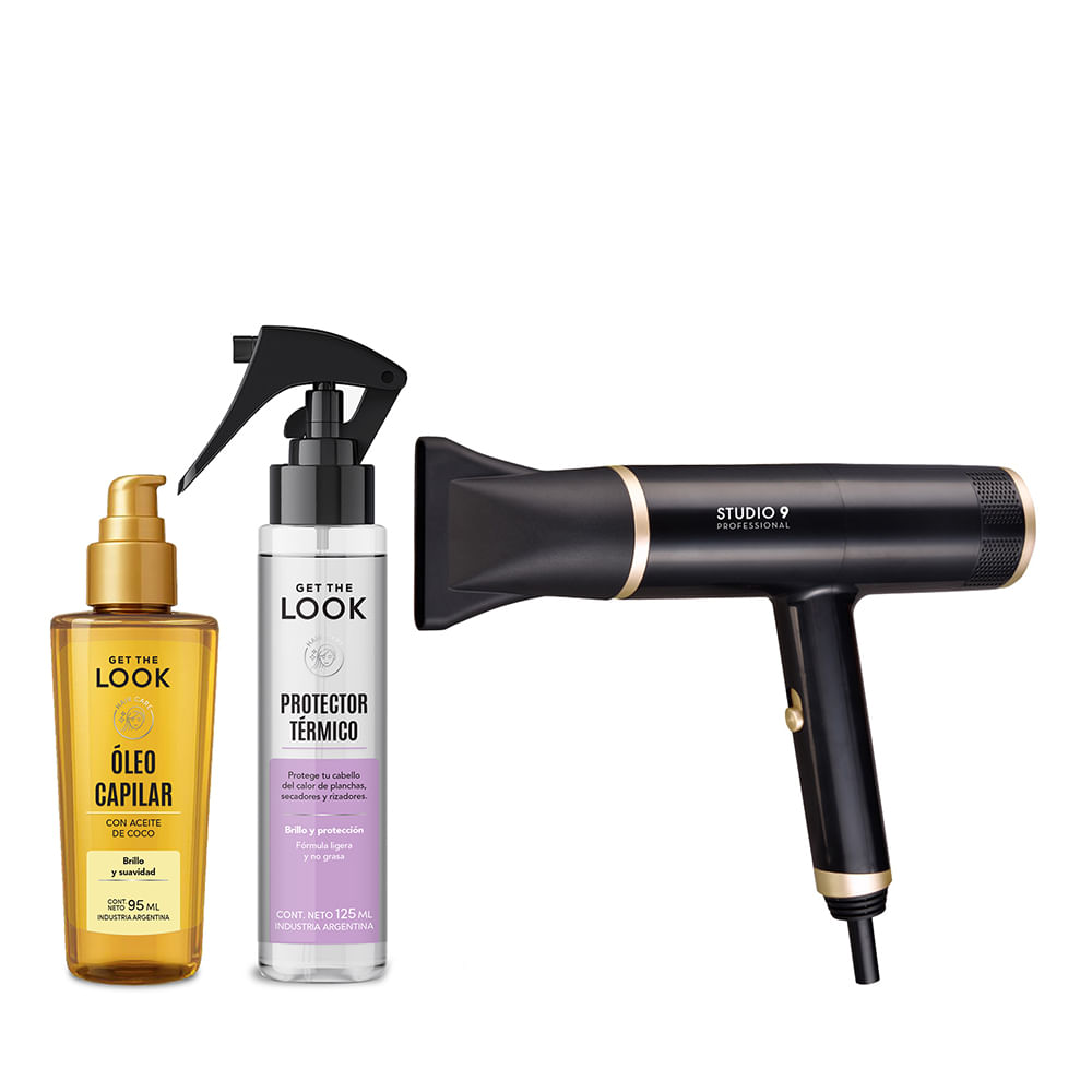 Kit Capilar Secador De Pelo + óLeo + Protector TéRmico